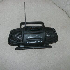 Collectible ROLLERBLADE LOGO Promo Baby Boom Box Model 2225 AM/FM Radio Portable